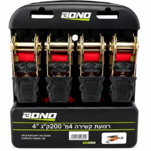 רצועות קשירה מקצועיות 4 מטר 200 קילו